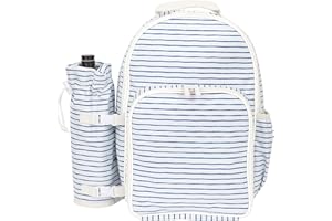 Sunnylife Unisex_Adult Mochila Nevera Rayas Azules Backpack Cool Stripe, White/Blue, Medida: 27x21x40 cm
