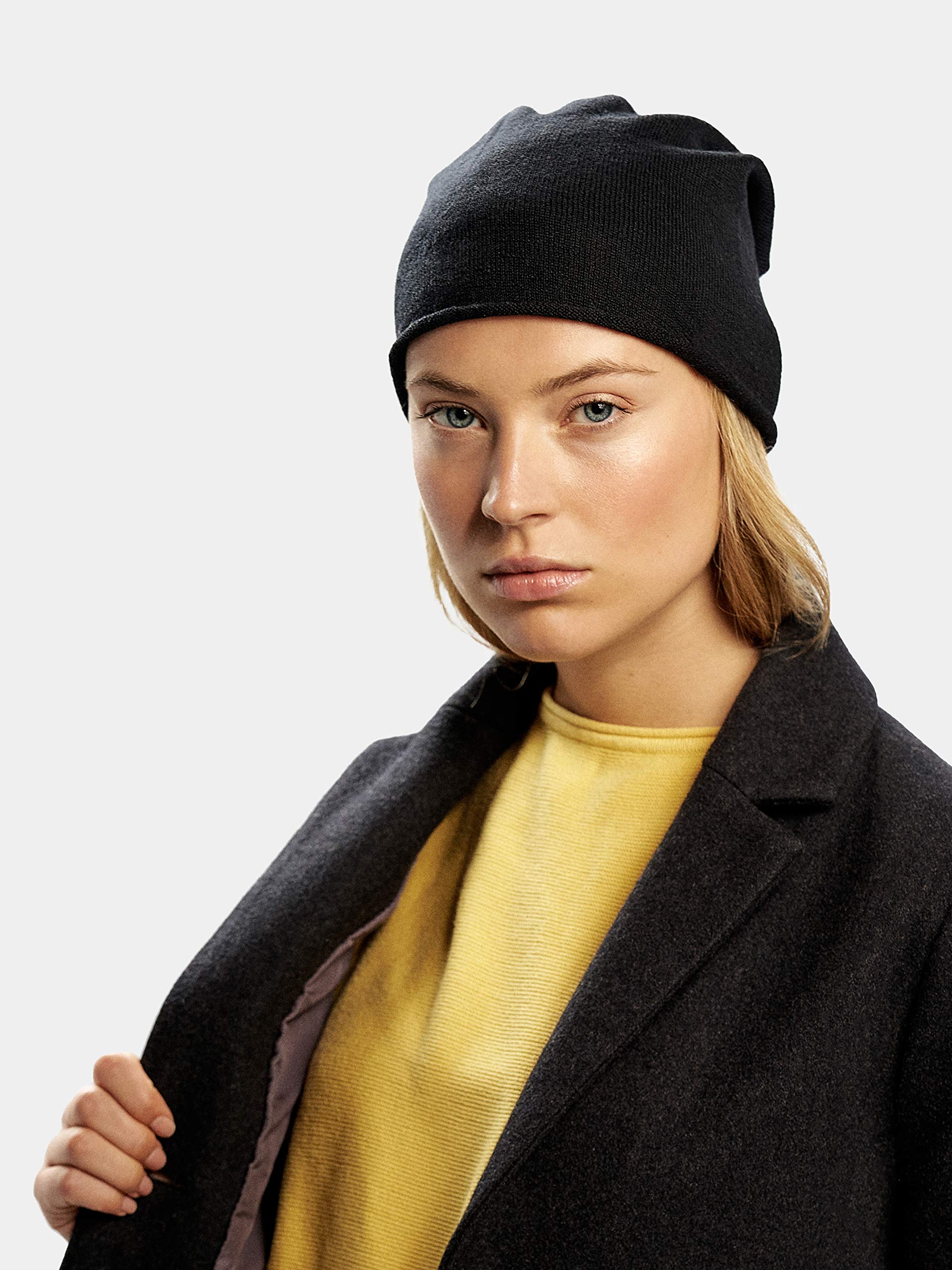 Enter the Complex® Leichte Merino Mütze, Einlagig Gestrickte Slouch Beanie, 100% Merino Wolle, Damen und Herren, Petrol 4