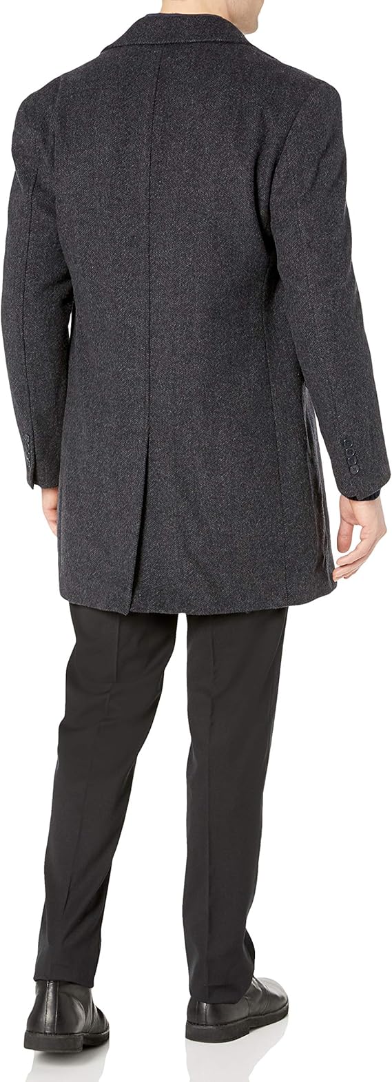 Calvin Klein 卡尔文克莱因 CK 羊毛呢 修身中长款男式大衣外套 36R码.83 海淘转运到手约￥456