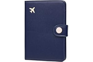 ZOPPEN Passport Holder Women Men, Passport Cover Travel Wallet Rfid Blocking Passport Wallet Cover Case Travel Essentials Document Organizer, Navy Blue