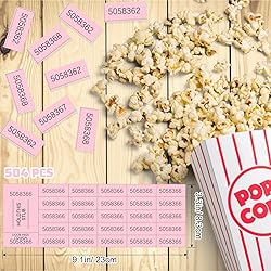 Kosiz 504 Sheets 25 Bid Raffle Ticket with