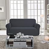 SAMSTEX 3 Seater Stretch Sofa Cover Grey Soft Non-Slip Machine Washable view 2