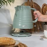 Salter Ripple Sage Toaster & Kettle Set 4-Slice 1630W 3kW Auto Shut-Off view 3