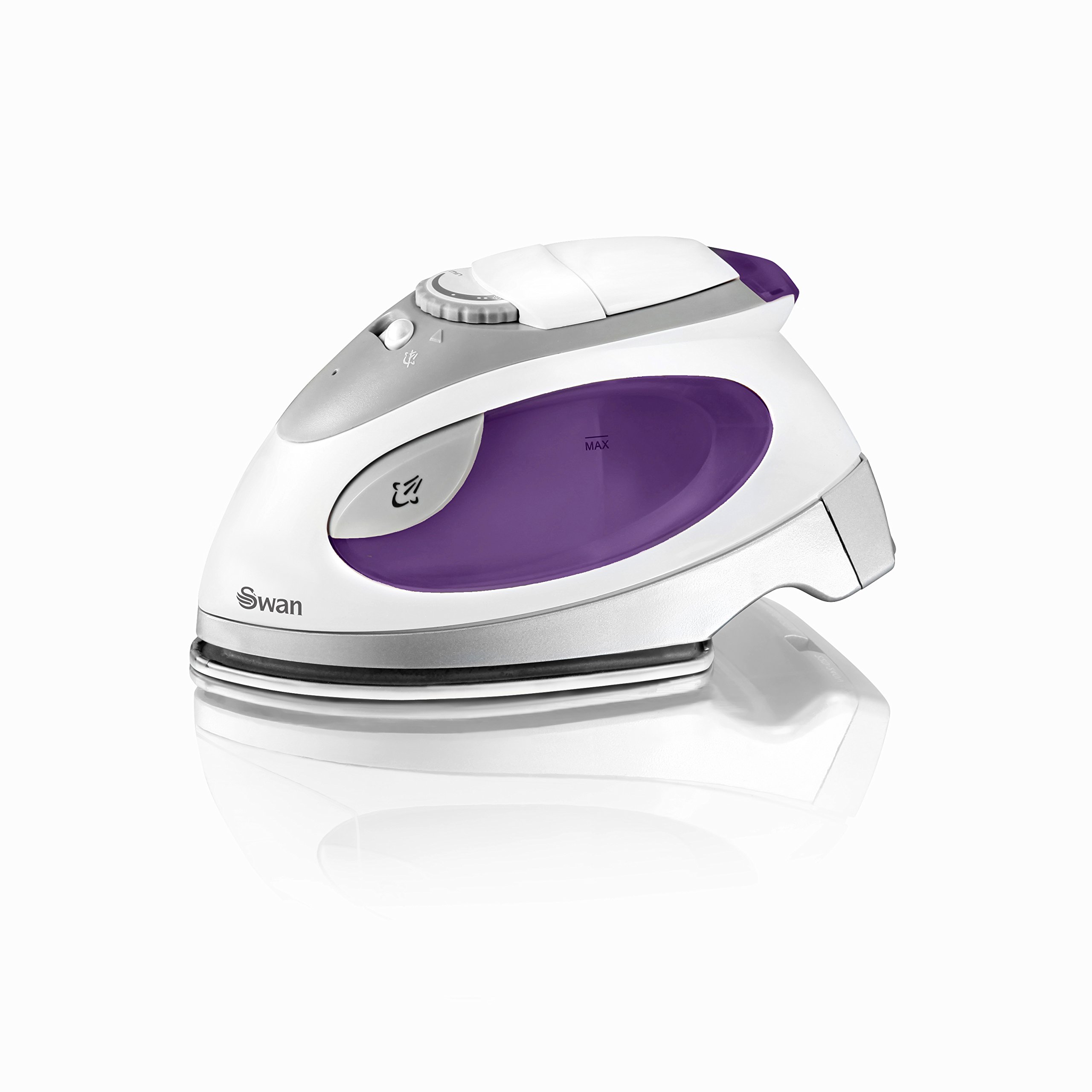 Swan SI3070N Compact, Steam Travel Iron, with Pouch and Beaker, Variable Temperature Control, 900W, Purple