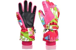 RunRRIn Ski Gloves, Waterproof Snow Gloves -30℉ Winter Gloves for Cold Weather, Warm Snowboarding Gloves - for Men, Women, Kids, Boys and Girls