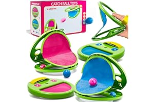 WATUDOU Toss and Catch Ball Game Set, Outdoor Toys for 3 4 5 6 7 8 9 Year Old Kids Family, Pop Pass Catch Balls Backyard Game for Beach Park Camping Pool, Catch Ball Toys Game Birthday Gifts for Boys Girls