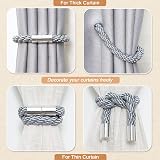 Pretty Jolly 2 Pack Magnetic Curtain Tiebacks Dark Grey Modern Drape Holdbacks view 6