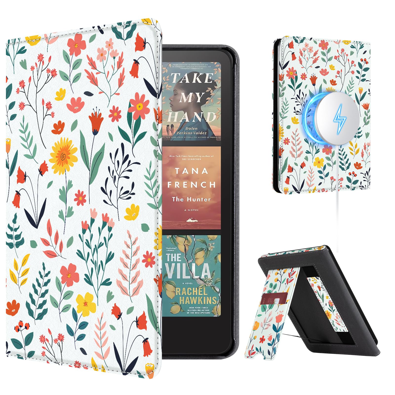 Photo 1 of CoBak Stand Case for 7" Kindle Paperwhite 12th Gen 2024 and Kindle Colorsoft with Hand Strap - Compatible with iPhone MagSafe, for Samsung/Belkin/Anker Wireless Charging Pads, Durable, Auto Sleep Wake