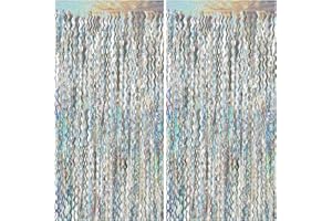 BOMSI Tinsel Foil Fringe Curtains Wavy Backdrop for Parties Sparkle Metallic Wavy Foil Fringe Backdrop Curtain for Party Decorations Photo Booth Props for Birthday Graduation Wedding
