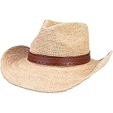 MIX BROWN Straw Cowboy Hats Cowgirl Hat Western Cowboy Hat Rancher Hat for Men Women, Exquisite Decoration Band