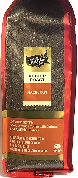 EIGHT O’ CLOCK GROUND COFFEE – HAZELNUT – MEDIUM ROAST – NET WT. 11 OZ (311 G) PER PACKAGE – PACK OF 2 PACKAGES