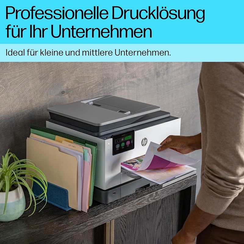 OfficeJet Pro 9132e Multifunktionsdrucker, 3 Monate gratis drucken Instant Ink inklusive, Drucker, Scanner, Kopierer, Fax, WLAN, LAN, Duplex, Airprint, Grau-Weiß