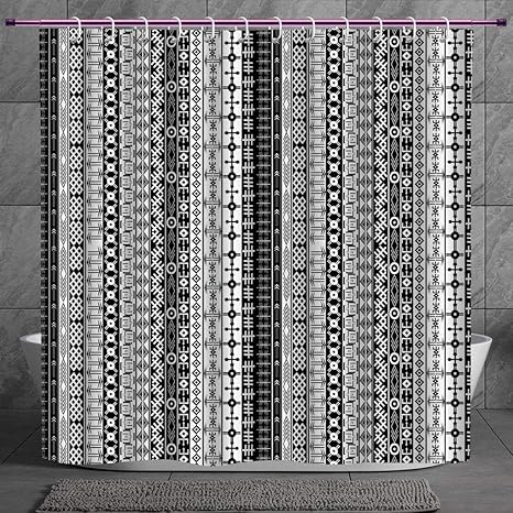 Stylish Shower Curtain 2 0 Primitive Decor Black And White