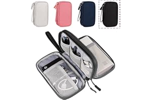 zeyce Electronics Accessories Organizer Pouch Bag, Electronic Organizer Travel Universal Cable Organizer Electronics Accessories Bag for Cable, Charger, Phone, SD Card, Business Travel Gadget Bag