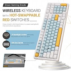 Qisan Wireless/Wired Mechanical Keyboard, Triple