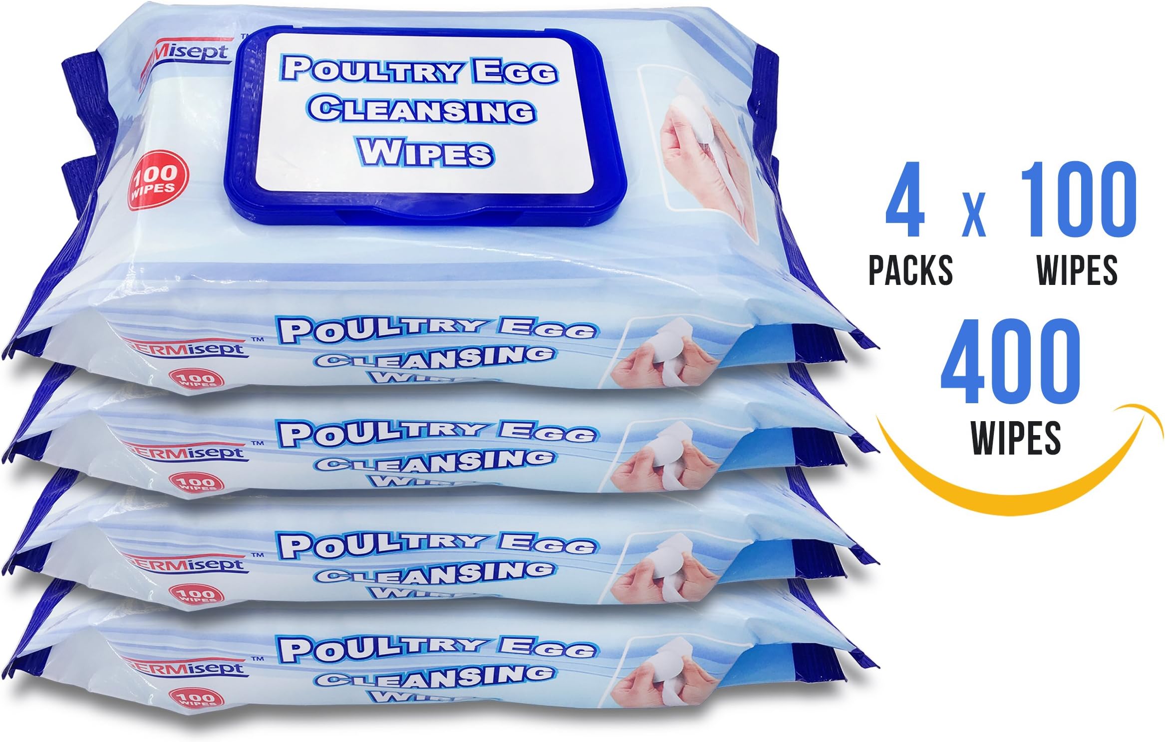 Germisept Poultry Egg Cleansing Wipes (400 wipes)