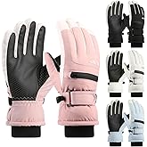 Comfoex Kids Winter Ski Snow Gloves Warm Waterproof Cold Weather Snowboard Thermal Windproof Gloves for Boys Girls 4-12 Years Old