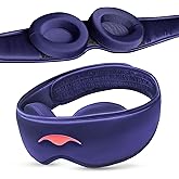Manta Silk Sleep Mask – Premium 22 Momme Silk Eye Mask, Designed for Blackout Comfort, Breathable and Washable, Adjustable Fit (Purple)