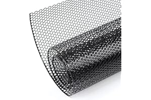 AggAuto Universal 40 inchx13 inch Car Grill Mesh - Aluminum Alloy Automotive Grille Insert Bumper Honeycomb Hole 6mm Spacing 