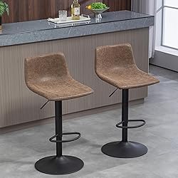 Finnhomy Bar Stools Set of 2, Swivel Adjustable