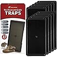 LULUCATCH Super Glue Traps 10 Pack for Mice & Snakes, Larger, Heavier Sticky Traps with Non-Toxic Glue. Sticky Mouse Traps Indoor, Easy to Set, Pet Safe Pest Control