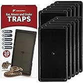 LULUCATCH Super Glue Traps 10 Pack for Mice & Snakes, Larger, Heavier Sticky Traps with Non-Toxic Glue. Sticky Mouse Traps In