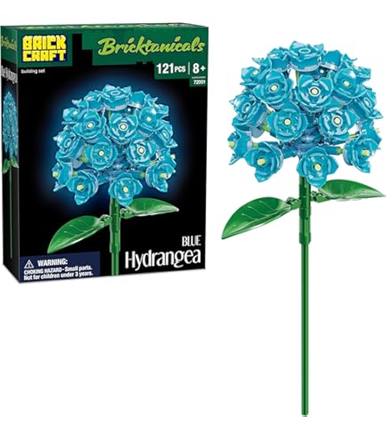 Amazon.com: Brickcraft Bricktanicals Hydrangea Building Kit, 121