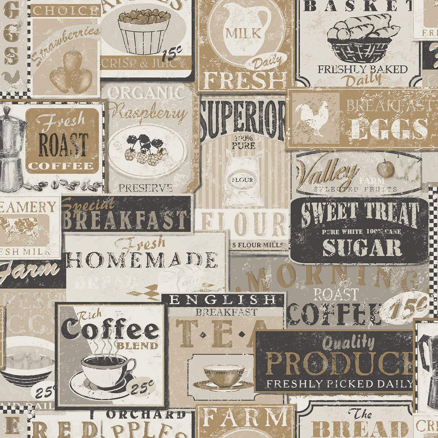 Galerie G12298 Kitchen Recipes Wallpaper, Black