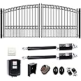 ALEKO Dual Swing Driveway Gate | with Automated Dual Swing Gate Opener Kit | Paris Style | 16 Feet