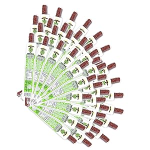 Original 100% Grass Fed Beef Sticks, Low Carb and Gluten-Free Snack, Hiking and Road Trip Snacks, Snack Pack of 48, Spice Level 2 of 5, Jerky Sticks - Sogo Snacks
