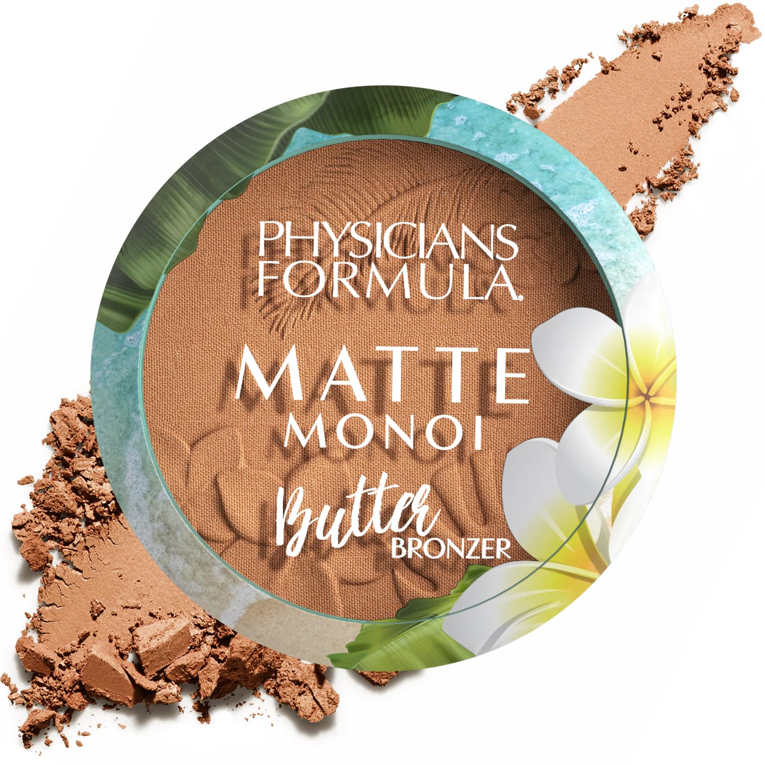 Physicians Formula, Matte Monoi Butter Bronzer Powder, Waterproof Matte Formula Infused with Nourishing Monoi and Murumuru Butter, for Bronzing and Contouring, Shade Deep Bronzer