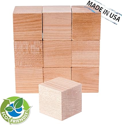 plain wood blocks for crafts