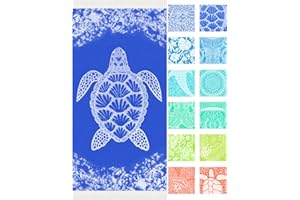 Vikumond Thin Turkish Beach Towel Lightweight Soft Cotton Extra Large XL Oversized Sand Free Sandproof Absorbent Quick Dry Towels Cloud Bath Pool Travel Compact Essentials Accessories for Adult Gifts