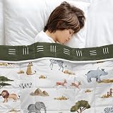 Sweet Jojo Designs Weighted Blanket Kids (Jungle Animals) for Boys or Girls, Small Size Throw Lap Pad Washable 5 pounds (Neutral, Boho, Wildlife, Safari Animal, Grey Elephant, Giraffe, Mud Cloth)