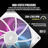Corsair iCUE LINK RX140 RGB 140mm PWM Fan White Magnetic Dome Bearing view 5