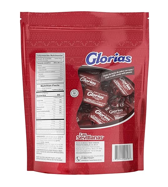 WEIGHT: GLORIA CHEWY DULCE DE LECHE CANDY BAG WITH PECANS – TRADITIONAL MEXICAN & LATIN CANDY – SWEET SNACK TREATS – AREQUIPE, CAJETA, CARAMEL SAUCE – PERFECT FOR DESSERTS, SNACKS, AND PARTIES -21.16 OZ