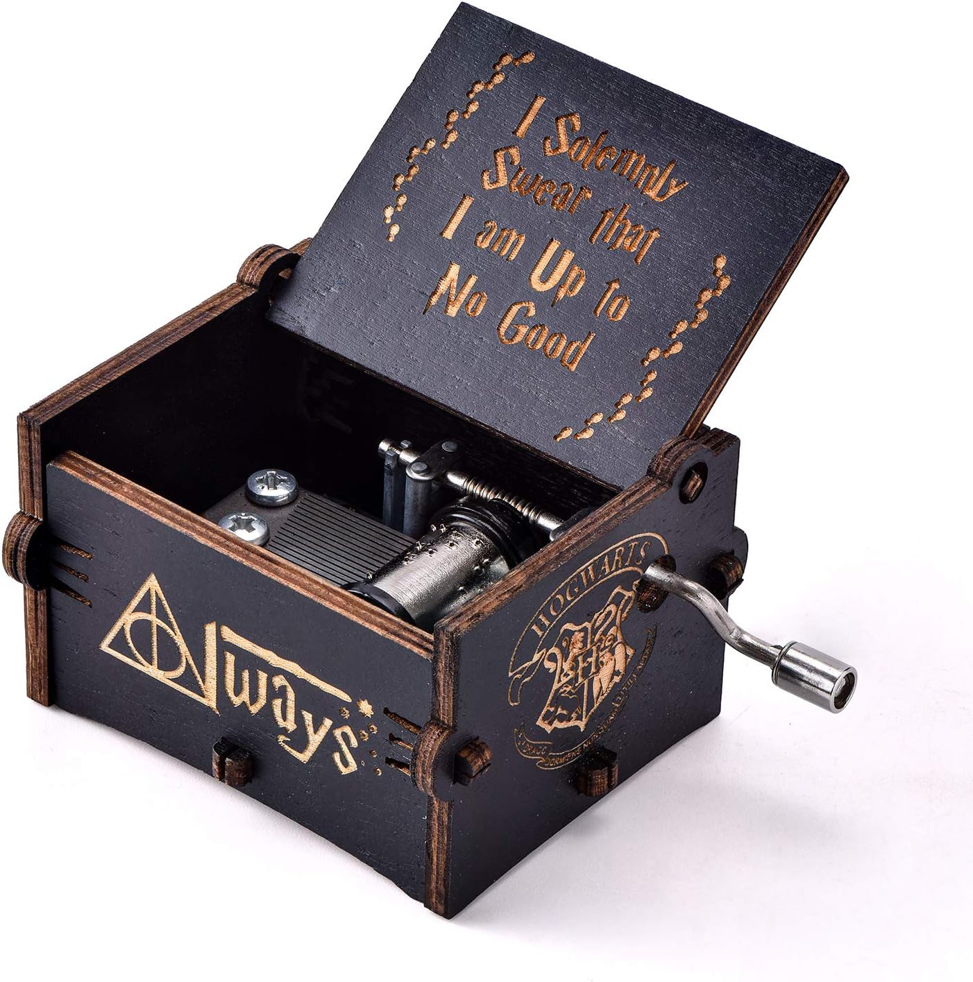 YEUGUI Wooden Music Box Hand Crank Music Box Antique Carved Creative Music Box Wedding Valentine Christmas Birthday Best Gift