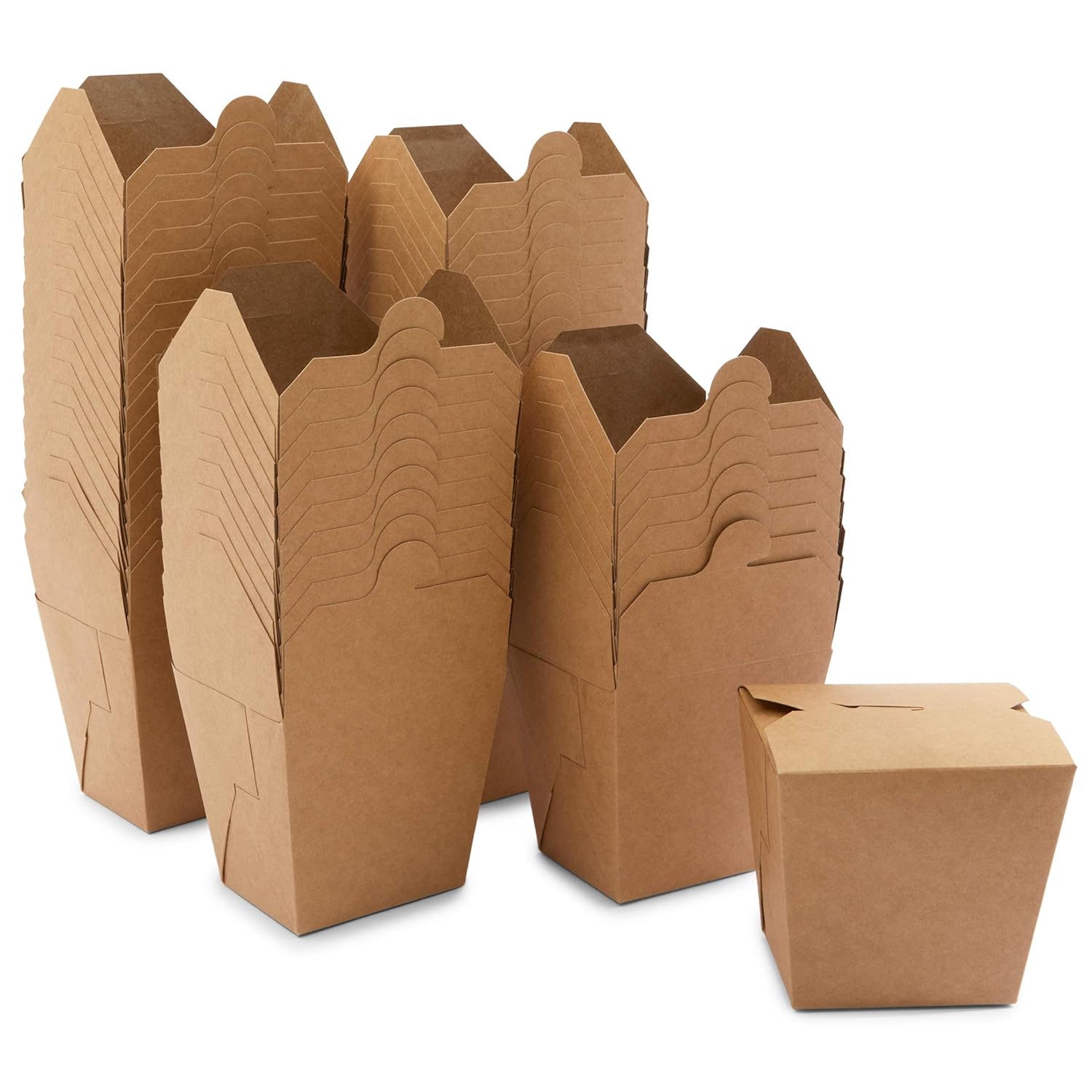 Take Out Boxes, Kraft Paper to-Go Food Containers (32 oz, 60 Pack)