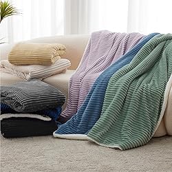 Sherpa Throw Blanket for Couch - Super Soft