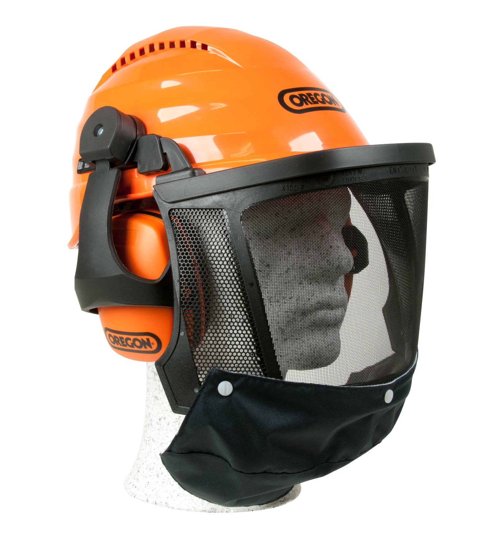 Oregon 562413 Waipoua Professional Chainsaw Safety Helmet with Protective Ear Muff and Mesh Visor, Hard Hat Safety Protection Equipment