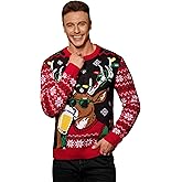 Arvilhill Men's Christmas Sweaters Holiday Funny Ugly Knitted Pullovers (S-3XL)