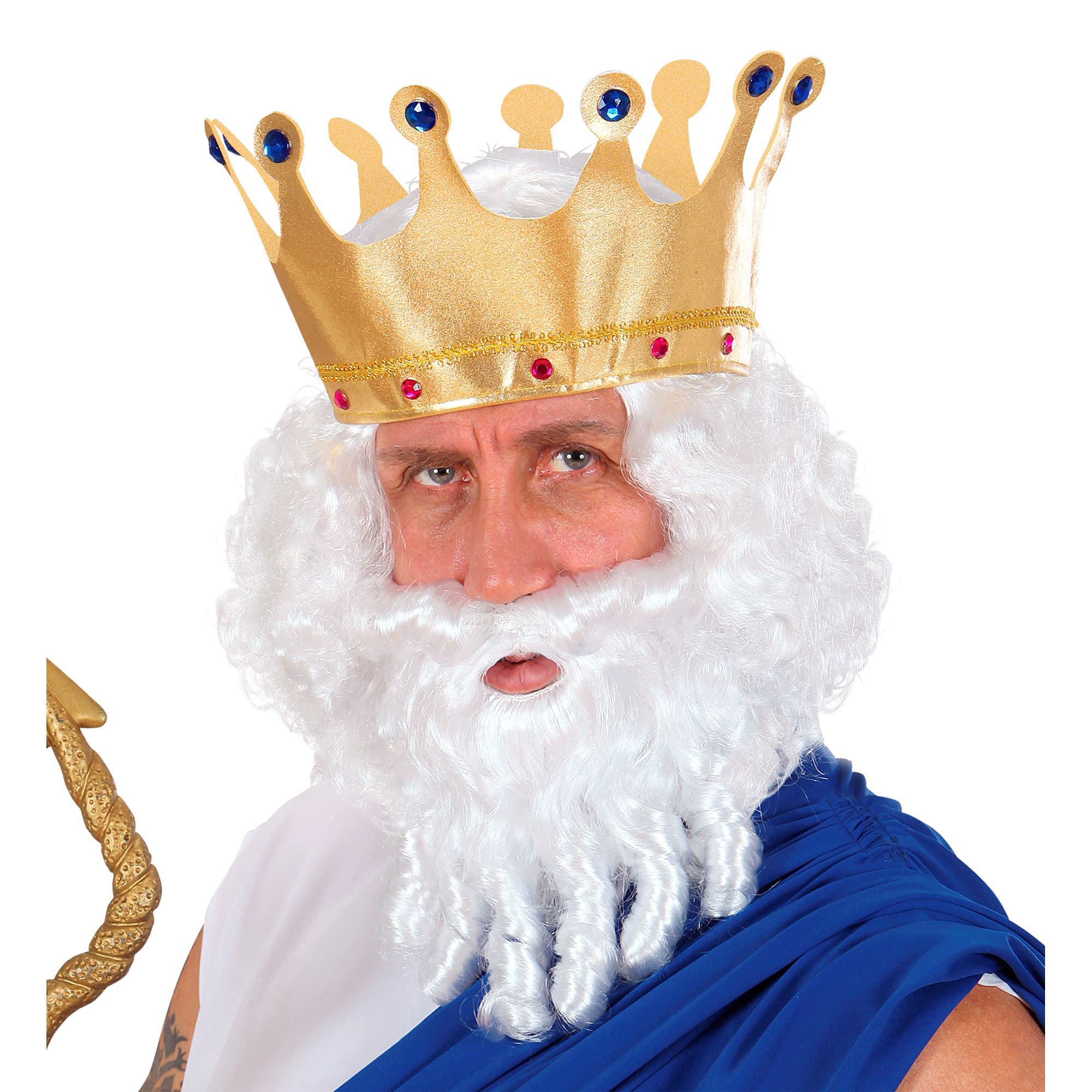 Character Curly / Beard - White Wig for Hair Accessory Fancy Dress