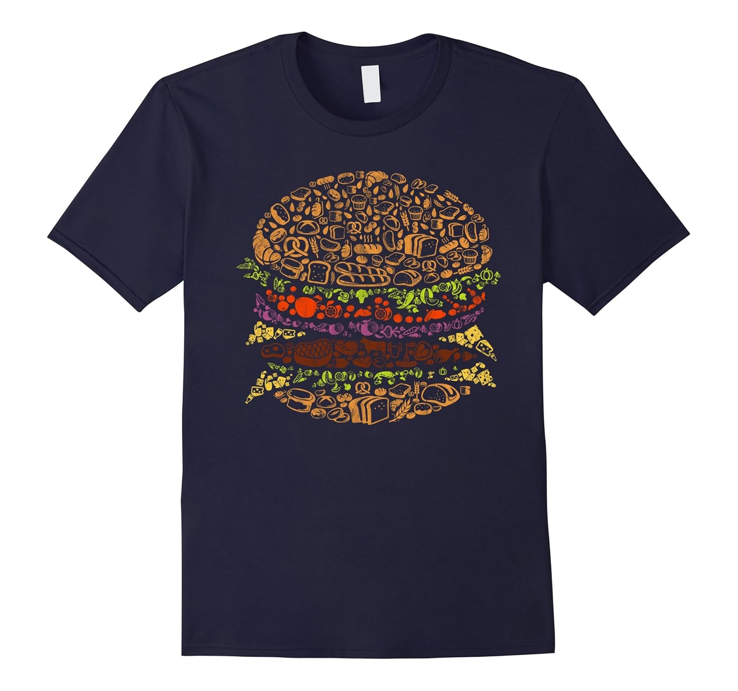 Burger Anatomy Shirt : Cheeseburger Hamburger Lover Abstract-ANZ