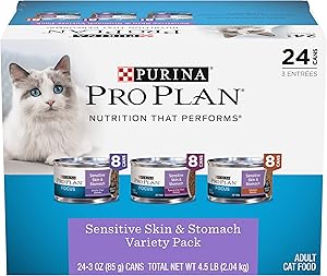 Purina Pro Plan Adult Wet Cat Food Variety Pack, (24) 3 oz. Cans