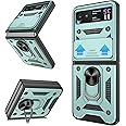 Atump for Motorola Razr 2023 Case [Not Fit Razr Plus 2023], Heavy Duty Shockproof with 360° Rotation Metal Kickstand [Military Grade] Protective Case for Moto Razr 2023, Dark Green