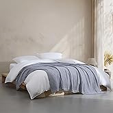 Calvin Klein - Throw, Fine Weave Bedding with Frayed Edges, Lightweight & Breathable, Perfect for Bed, Sofa, or Chair, Oeko-Tex Certified (Grey, 60" x 70")