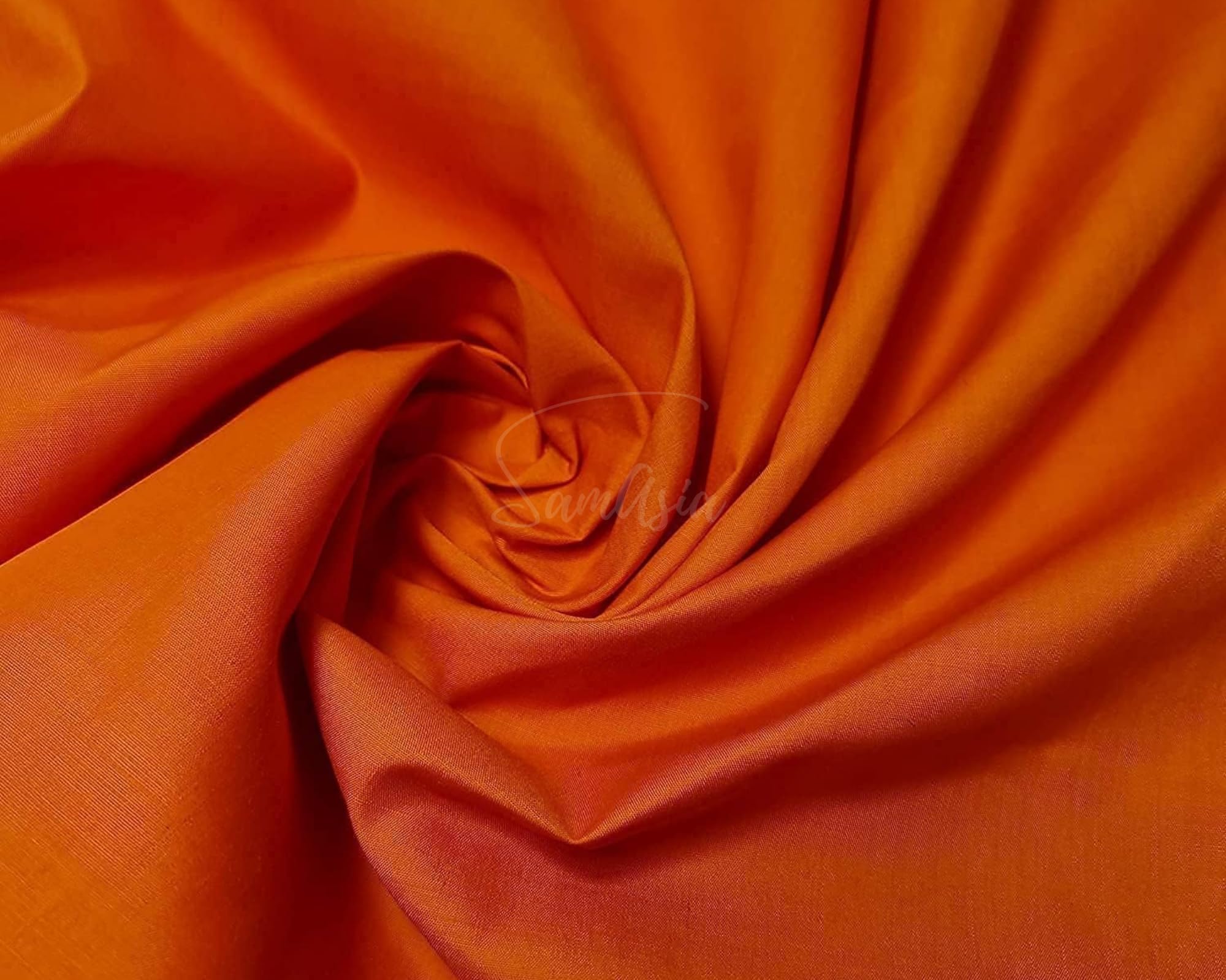 Plain Orange Polycotton Fabric for Dressmaking, Art & Craft, Sewing, Quilting | 45'' - 115 cm Wide| Precut Length 5m