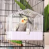 Colorday Hanging Bird Bath for Cage, Pet Parrot Bath, 6.7X6.7X7.74 inch | For Small to Medium Birds, Parakeets, Cockatiels, Budgie, Quaker, Conure, Lovebirds, Finches