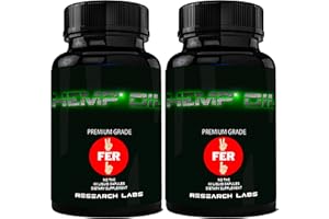 Research Labs 450,000 Premium Hemp Capsules, 2 Fer 1 Package! 100% Organic All Natural Oil, Worry Nervousness Body Ache Stress Support