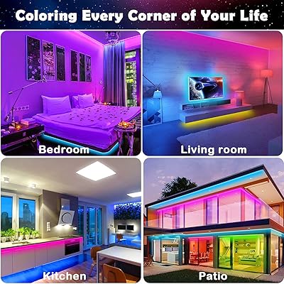 wallpapers Gaming Room Strip Lights 50ft led strip lights aoguerbe color changing rgb led strip kit app control remote timing diy mode music sync for bedroom gaming room desk
